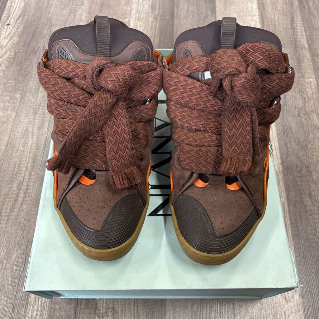 Lanvin Curb Sneaker Brown Orange