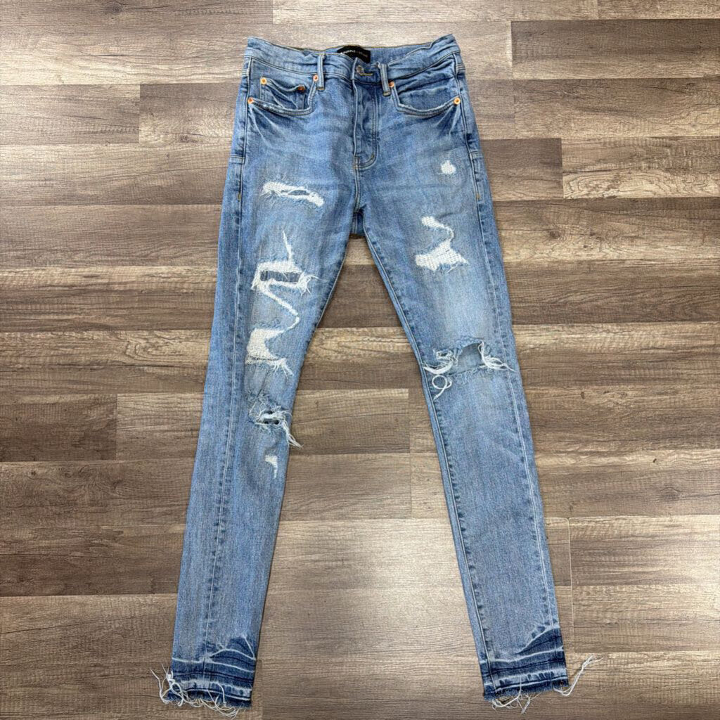 Purple Jean Distressed Light Blue
