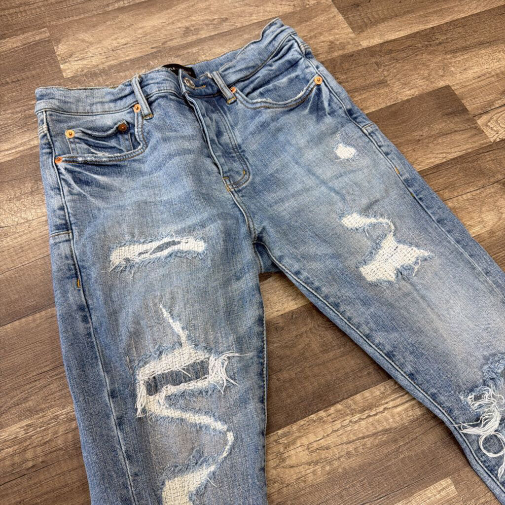 Purple Jean Distressed Light Blue