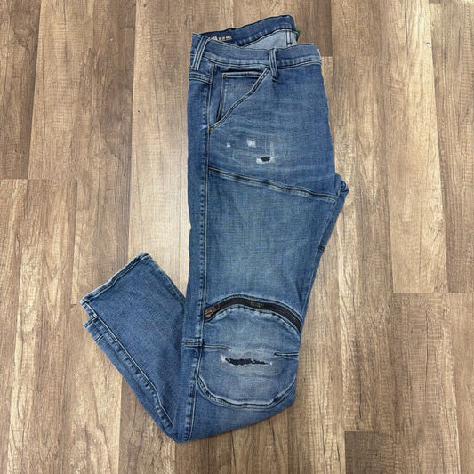 Gstar 5620 3D Knee Zip Blue
