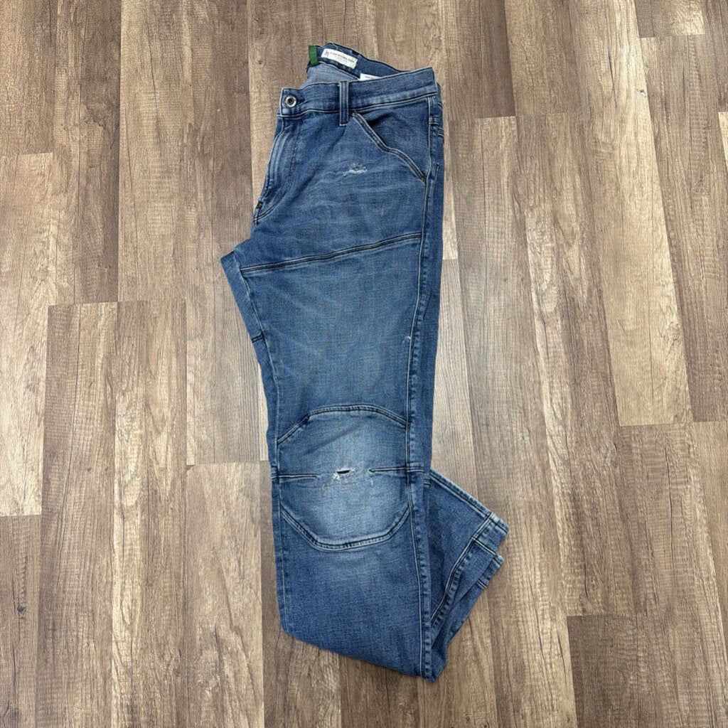 Gstar 5620 3D Knee Zip Blue