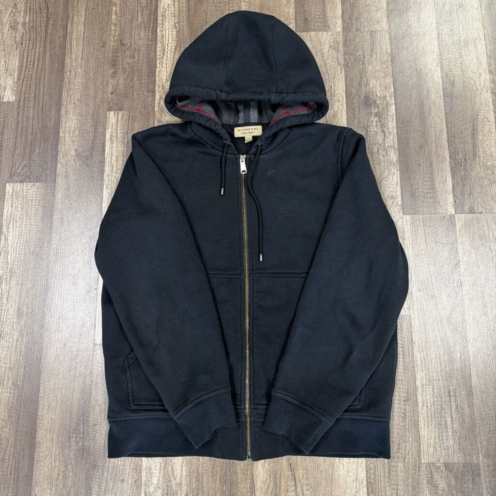 Burberry Hoodie Black Zip Up