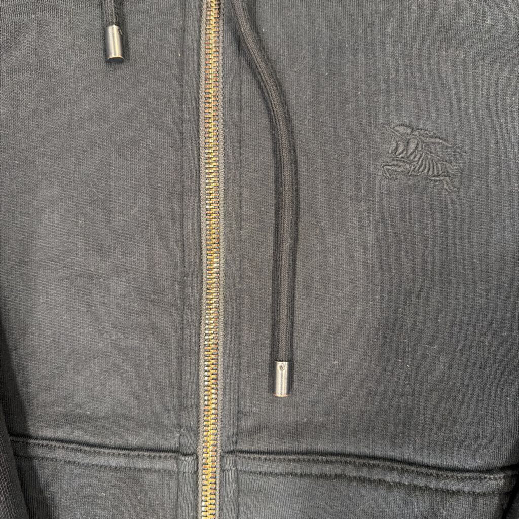 Burberry Hoodie Black Zip Up