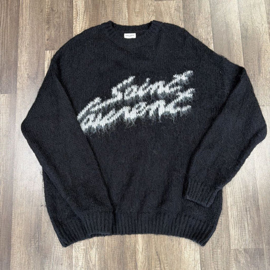 Saint Laurent Mohair Sweater Black