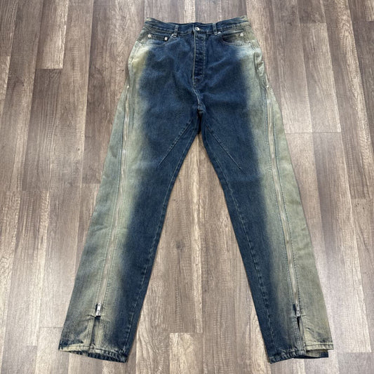 Rick Owens Pearl Degrade Banana Cut Jeans