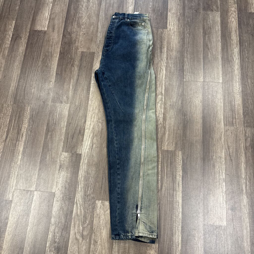 Rick Owens Pearl Degrade Banana Cut Jeans