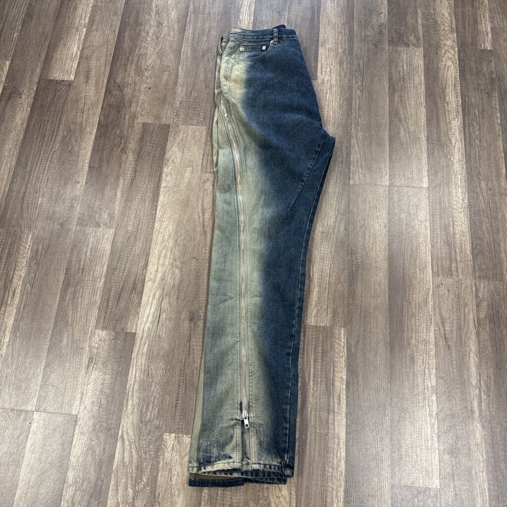 Rick Owens Pearl Degrade Banana Cut Jeans