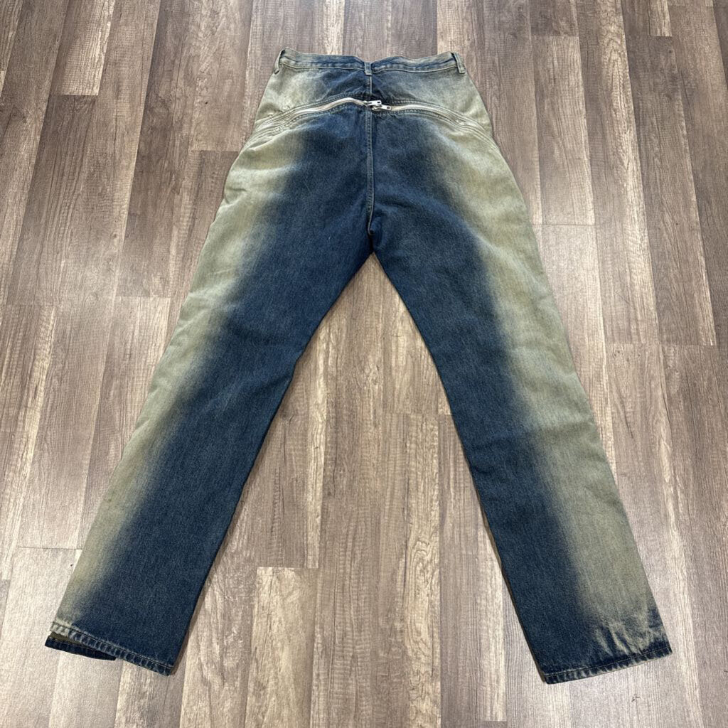 Rick Owens Pearl Degrade Banana Cut Jeans