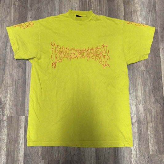 Balenciaga Flame Logo Shirt Yellow