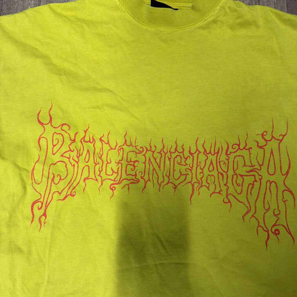 Balenciaga Flame Logo Shirt Yellow