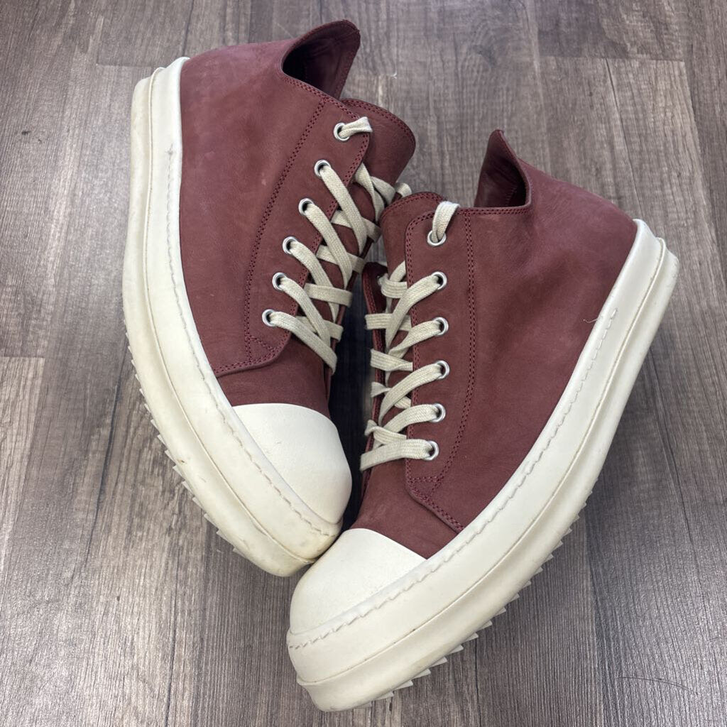 Rick Owens low Burgundy suede (NO BOX)