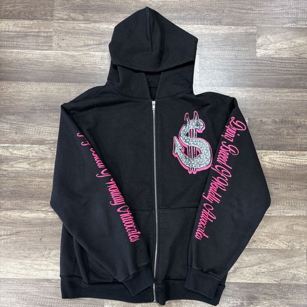 Saints Smiley Money Hoodie Black Pink