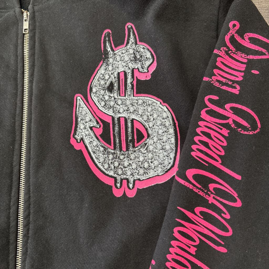 Saints Smiley Money Hoodie Black Pink