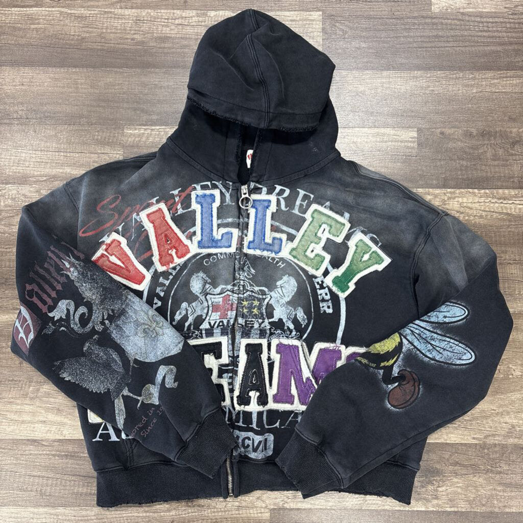 Valley Dreams Blasted Forever Zip Up black