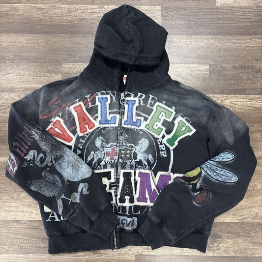 Valley Dreams Blasted Forever Zip Up black