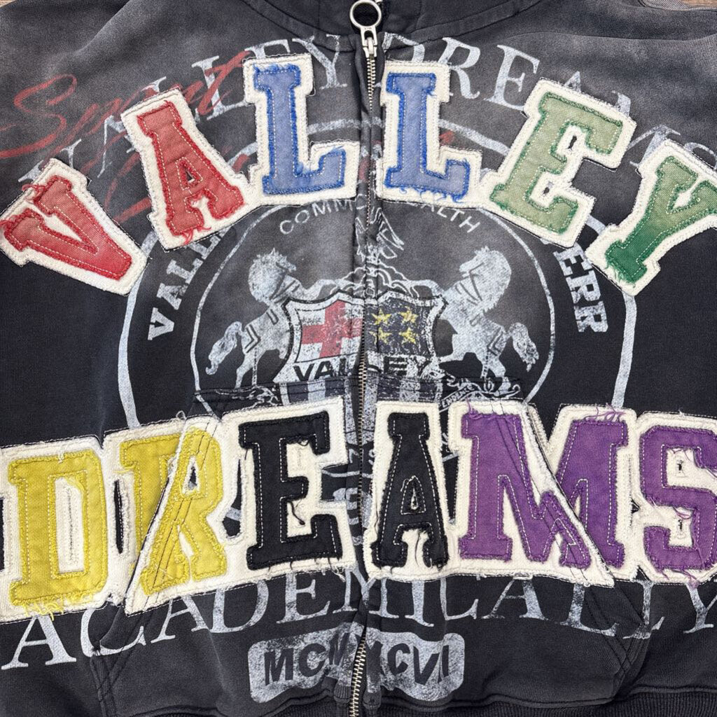 Valley Dreams Blasted Forever Zip Up black