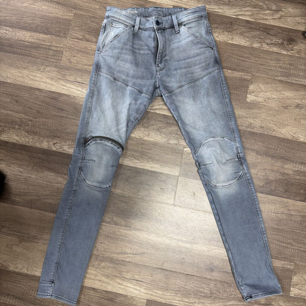 G Star Jean Zip Knee Grey