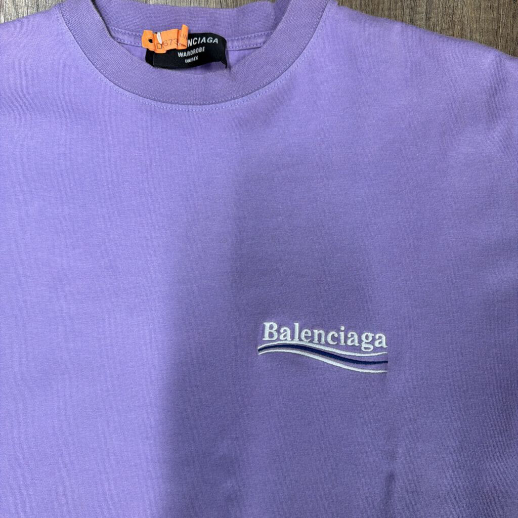 Balenciaga campaign shirt purple