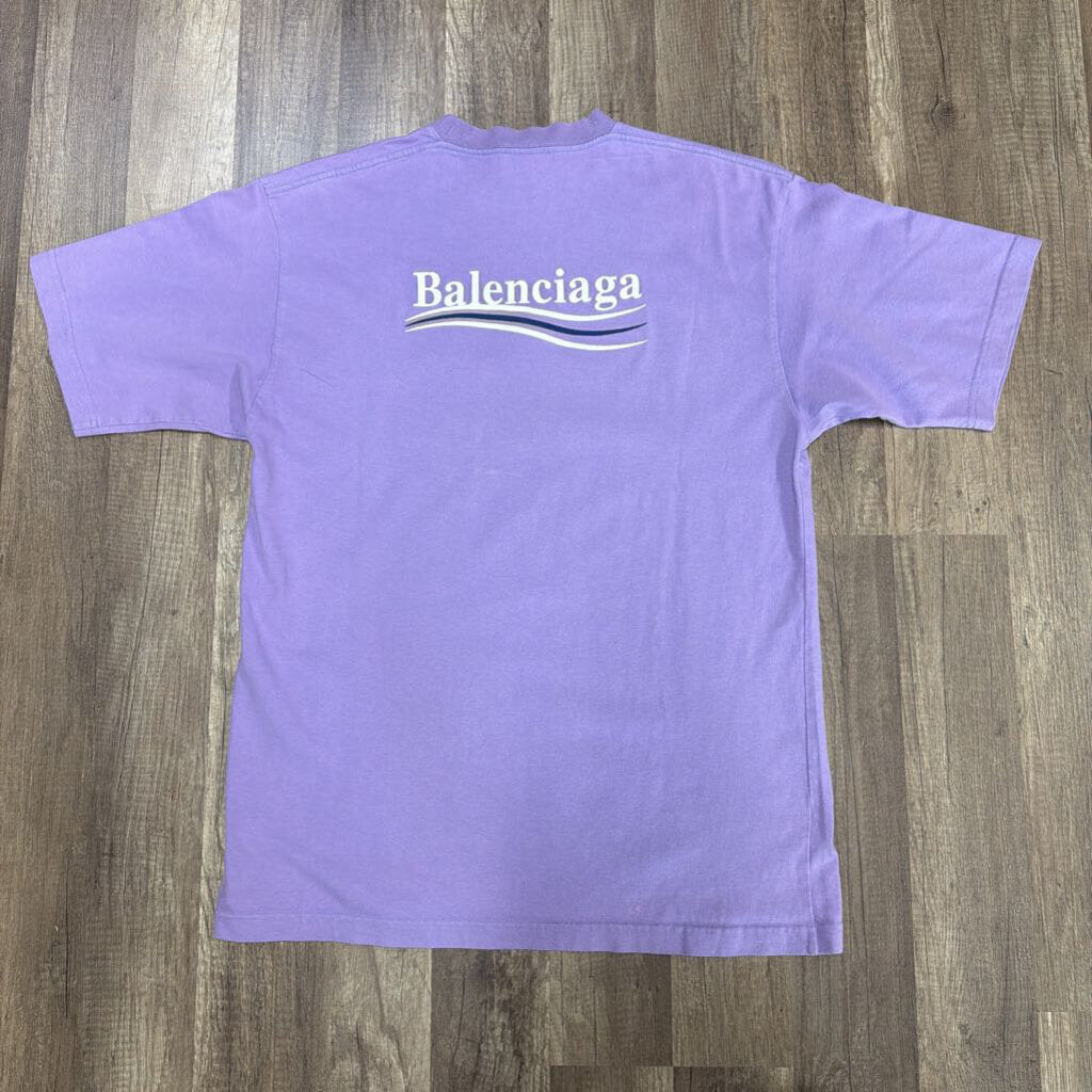 Balenciaga campaign shirt purple