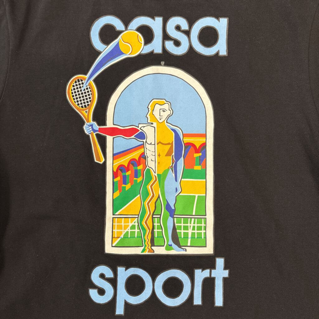 Casa Blanca Tennis Statue Shirt Black