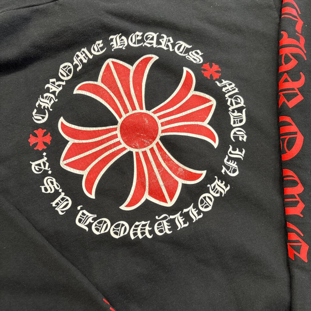 Chrome hearts red dagger pull over hoodie