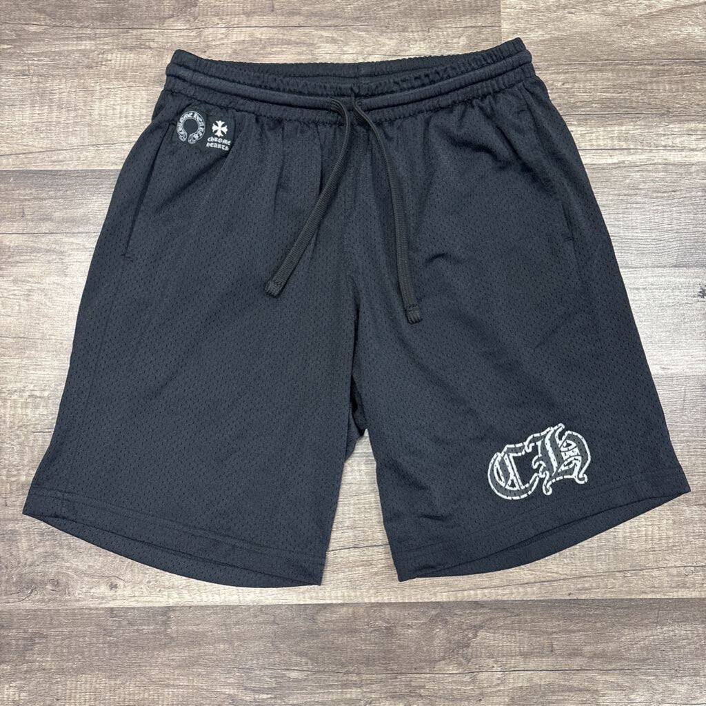 Chrome hearts mesh "CH" logo shorts black
