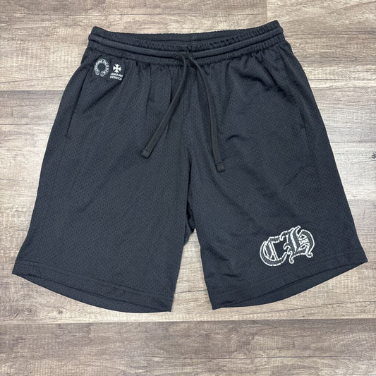 Chrome hearts mesh "CH" logo shorts black
