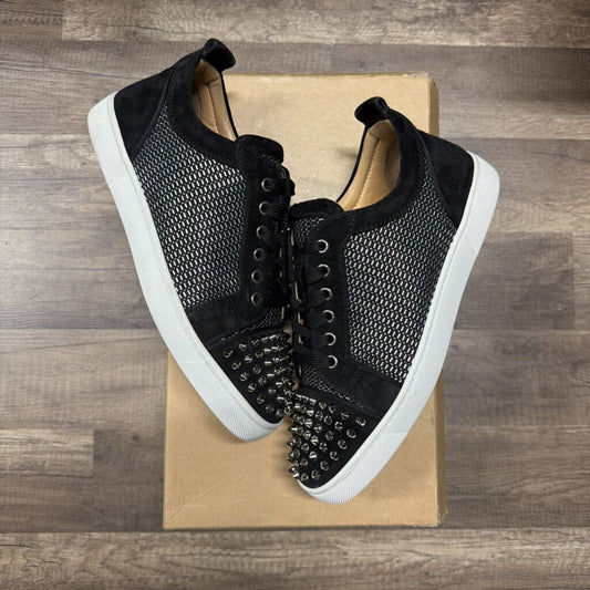 christian louboutin black spike red bottom