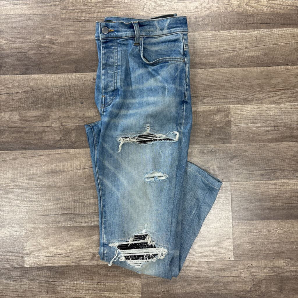 Amiri Jean Mx-1 Black Paisley Patch