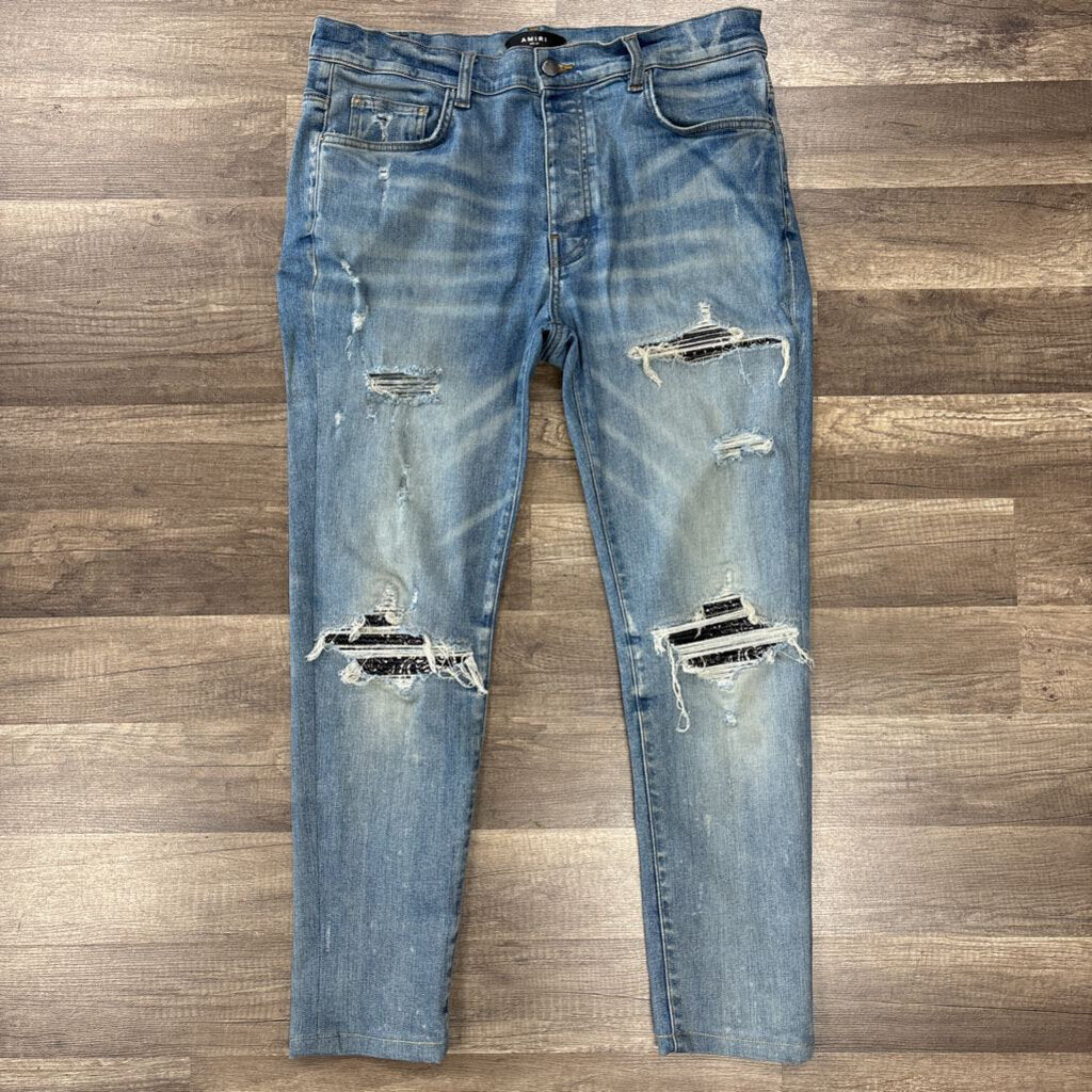 Amiri Jean Mx-1 Black Paisley Patch