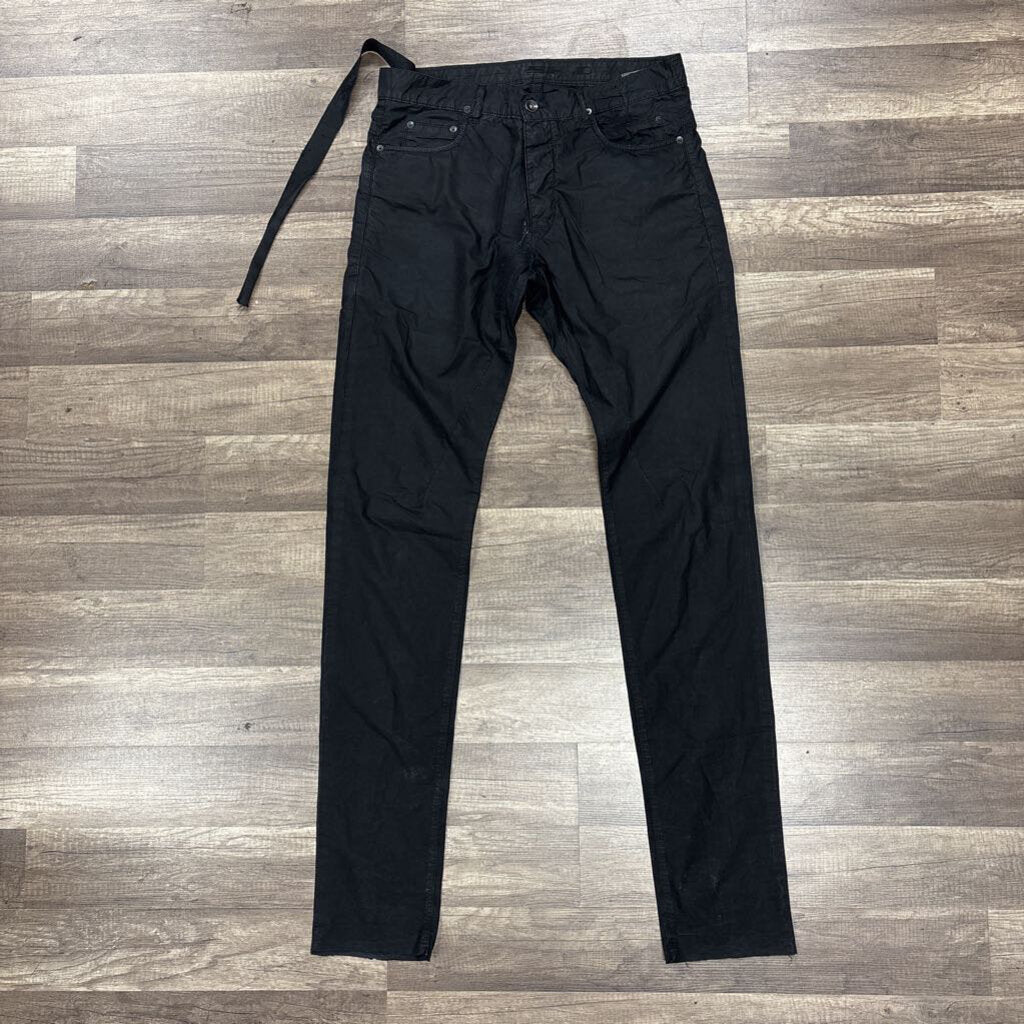 Rick Owen x DRKSHDW Torrance cut wax denim