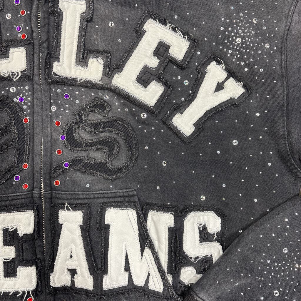 Valley dream rhinestone zip up hoodie