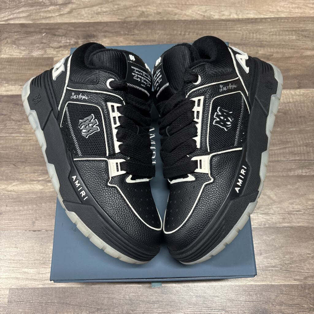Amiri MA 1 leather low black white
