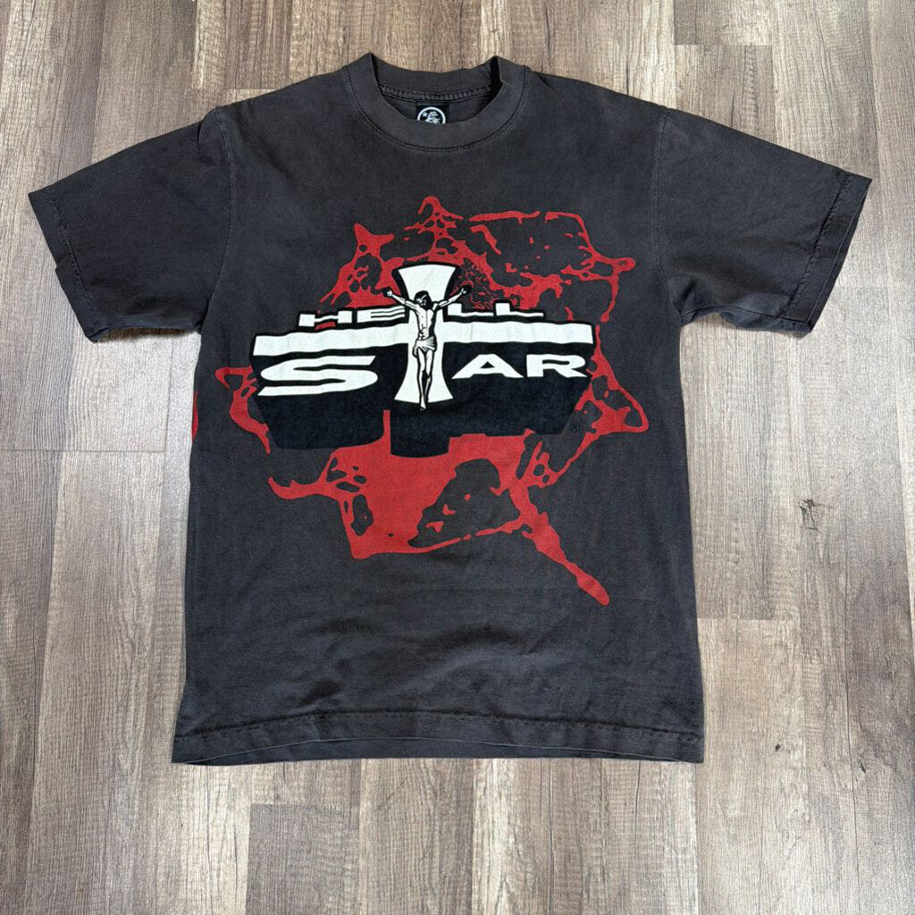 Hellstar Shirt Grey Crucifix