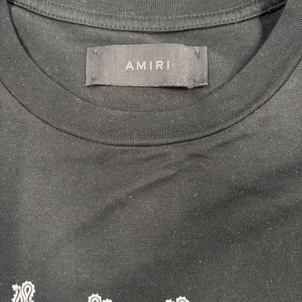 Amiri Paisley Logo Shirt Black