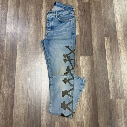 Amiri Jean Green Crossbone