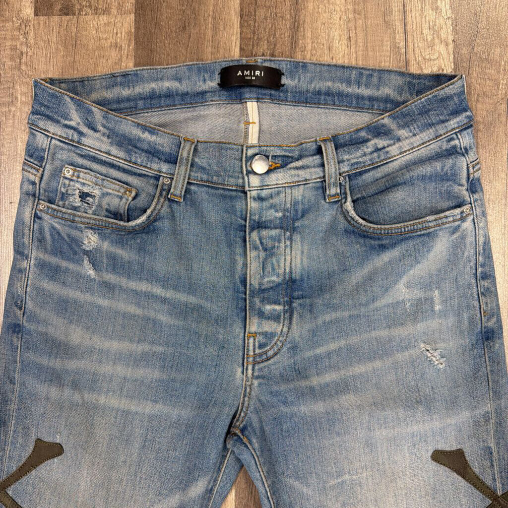 Amiri Jean Green Crossbone