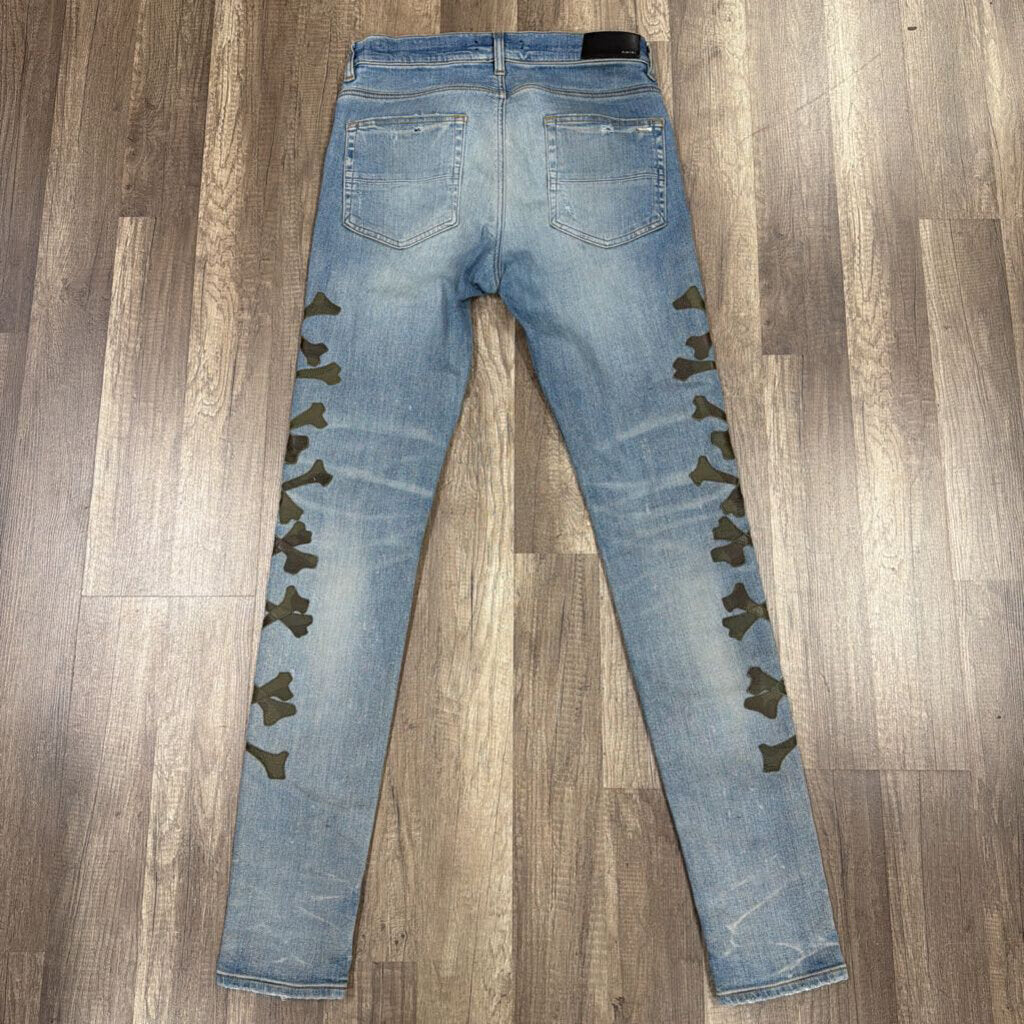 Amiri Jean Green Crossbone