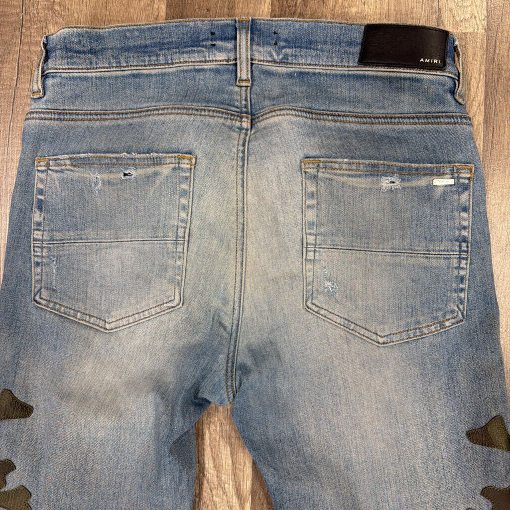 Amiri Jean Green Crossbone