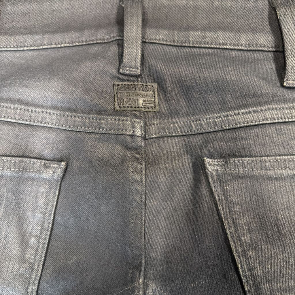 Gstar 3D Knee Zip Black Wax