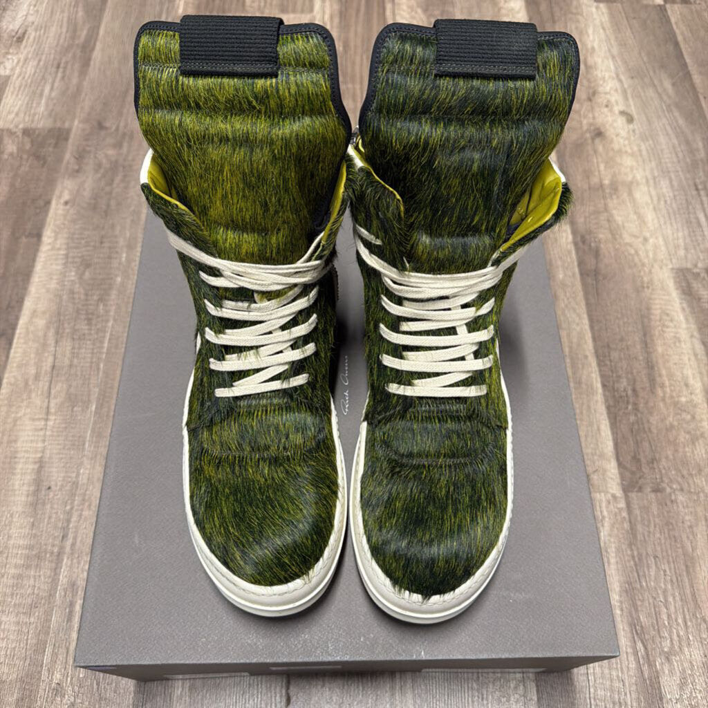 Rick Owens Geobasket Fuzzy Green