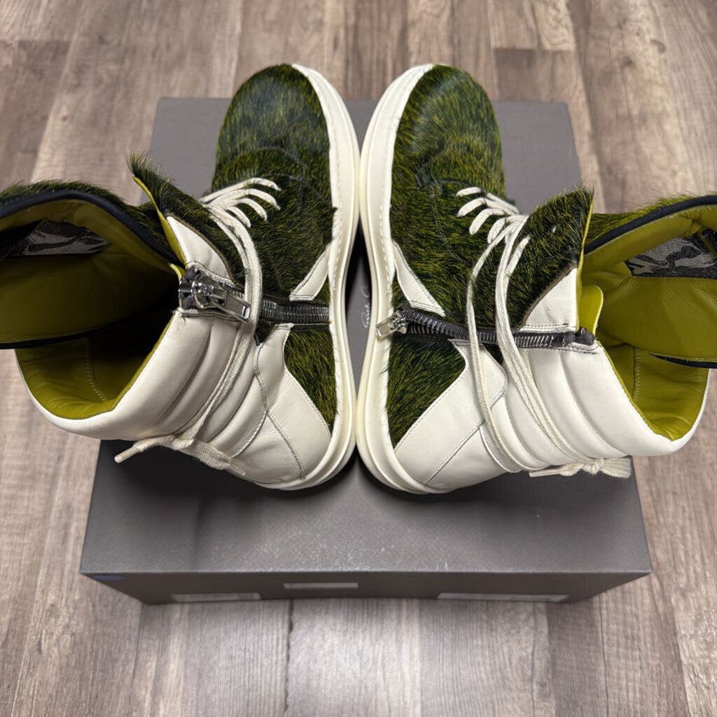 Rick Owens Geobasket Fuzzy Green