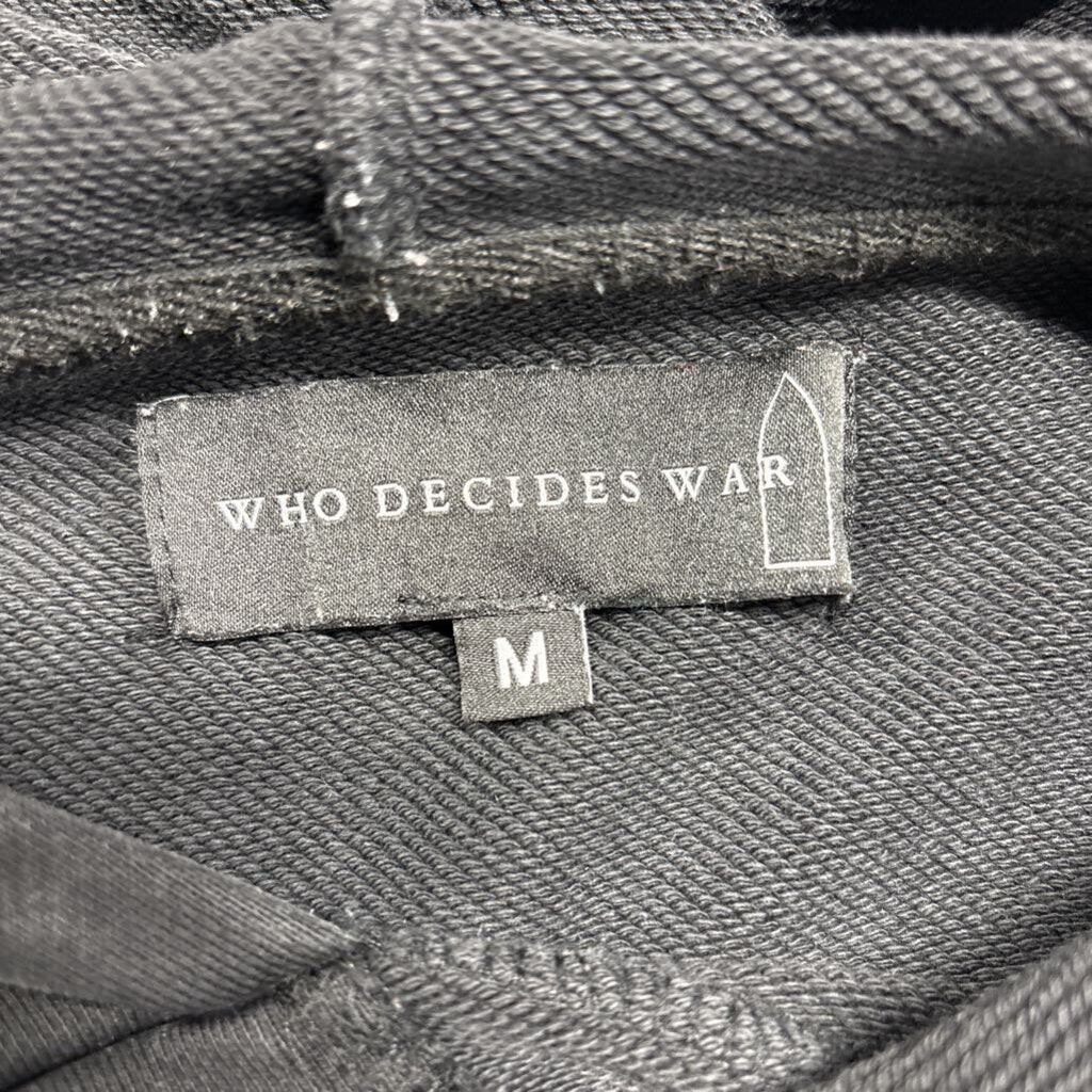 Who Decides War Hoodie Grey Black