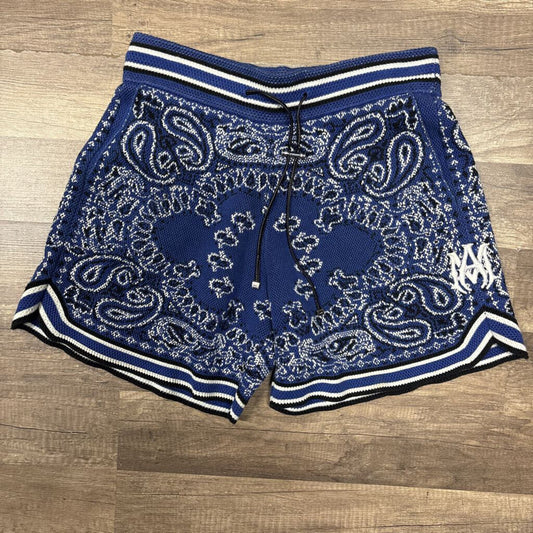 Amiri paisley shorts blue
