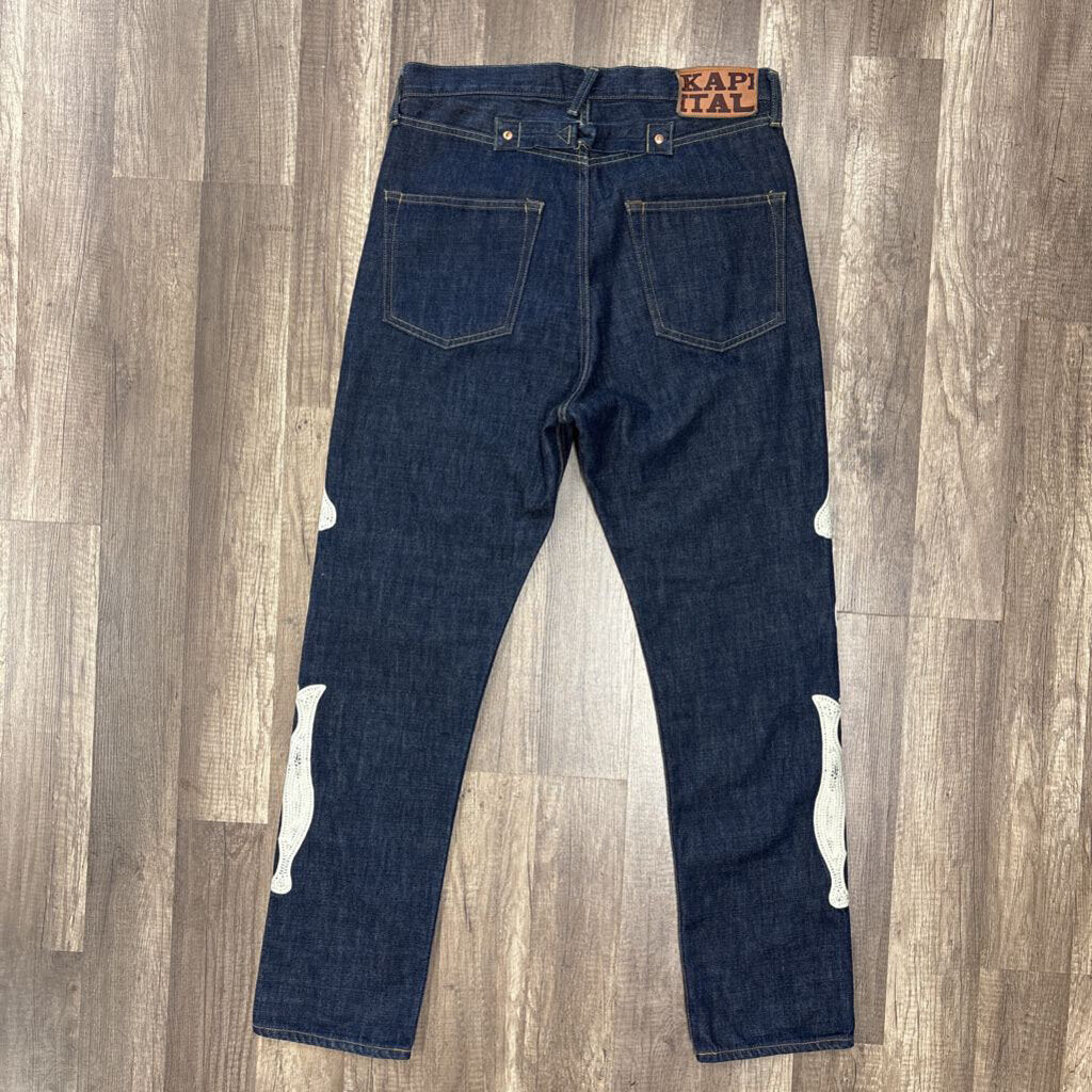 kapital Bone jean blue wash