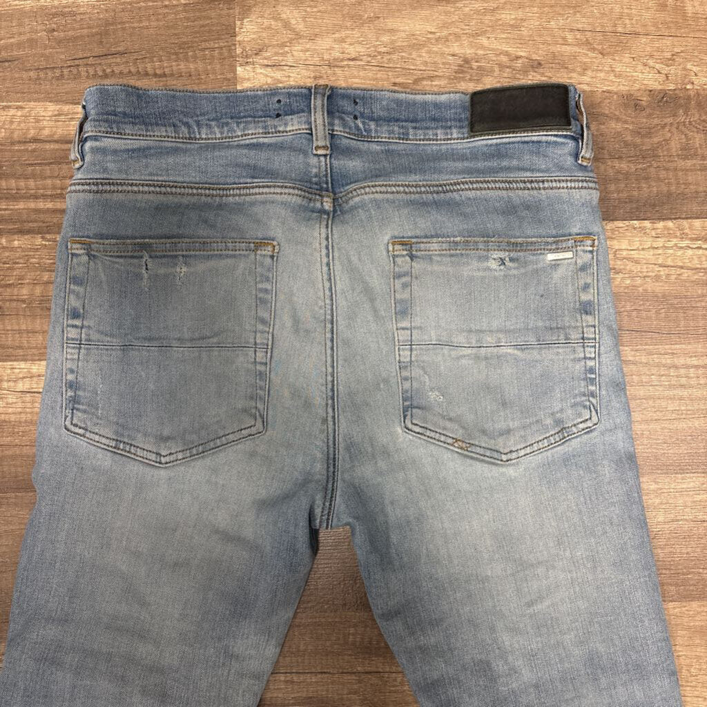 Amiri Jean Blue MX1 Pink Patch