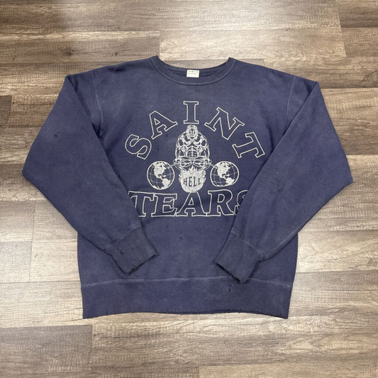 Saint Michael Tears Sweater Blue