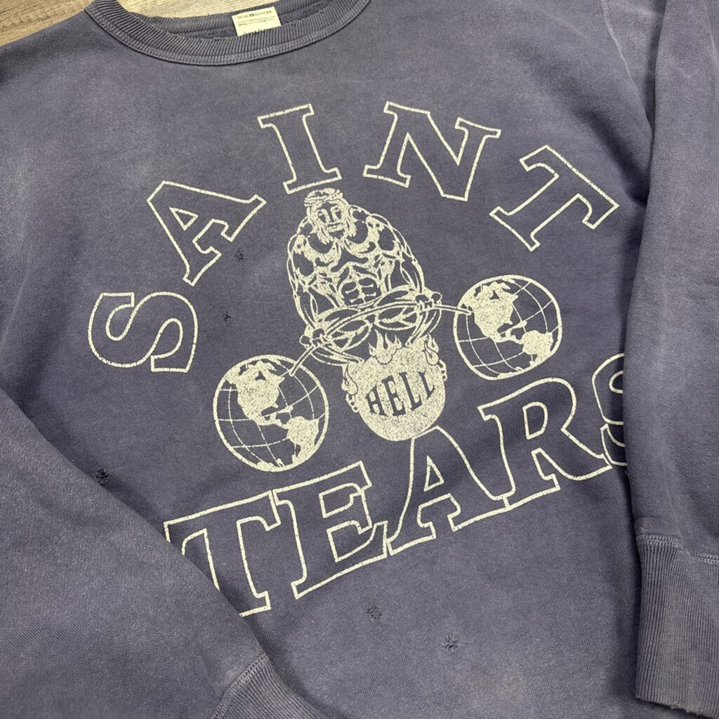 Saint Michael Tears Sweater Blue