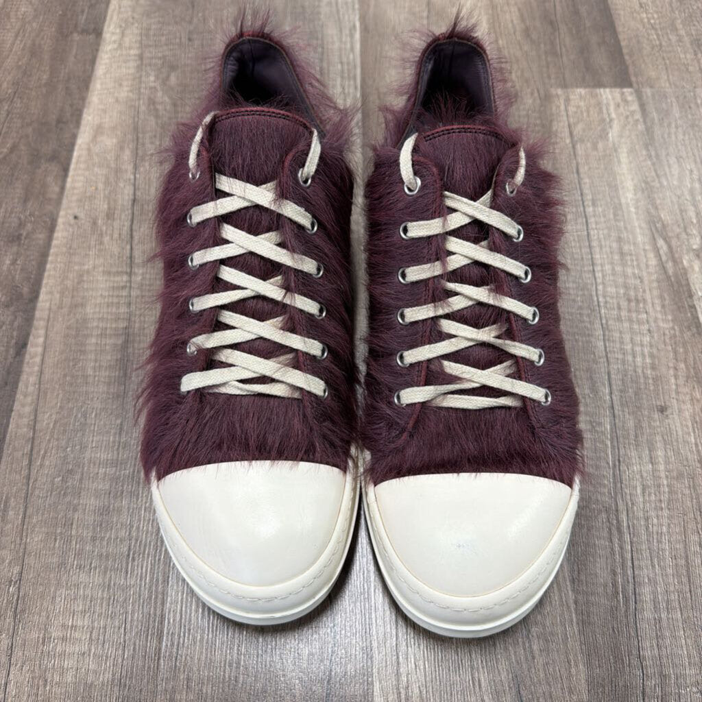 rick owens ramone burgundy fur (no box)