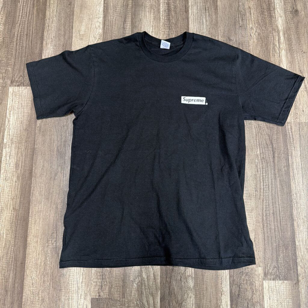 Supreme shirt black multi logo back